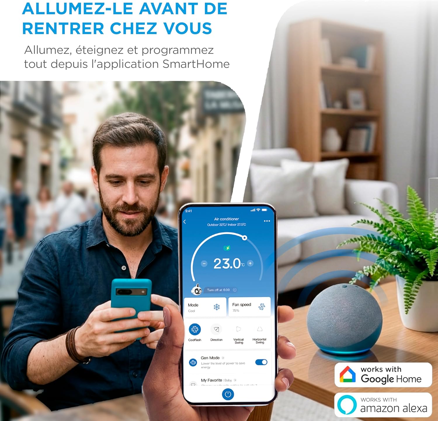 Climatiseur Mobile Réversible MIDEA PortaSplit 12000 BTU – Ultra Silencieux 4-en-1 A++