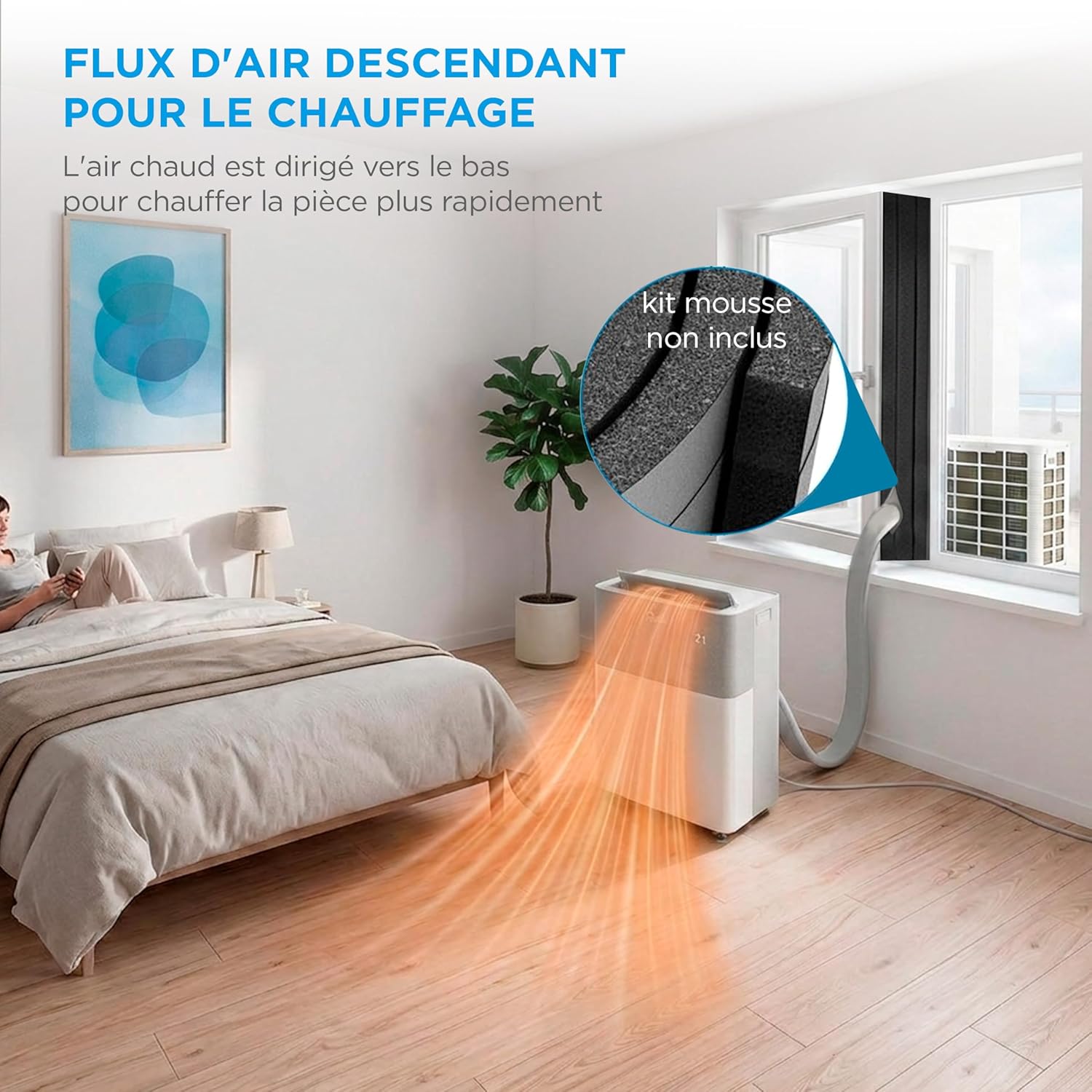 Climatiseur Mobile Réversible MIDEA PortaSplit 12000 BTU – Ultra Silencieux 4-en-1 A++