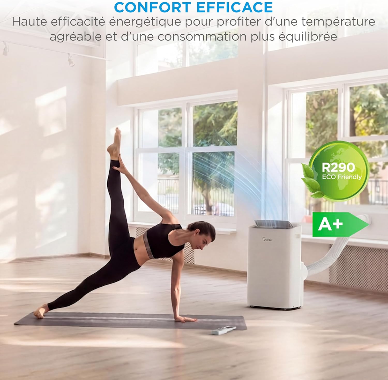 Climatiseur Mobile Réversible MIDEA Arctic Smart 12000 BTU – 4-en-1 Connecté