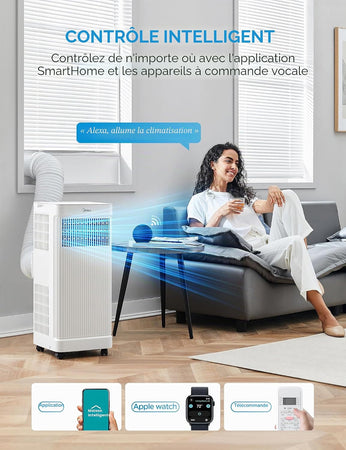 Climatiseur Mobile Connecté MIDEA SmartCool 8500 BTU – Ultra Silencieux