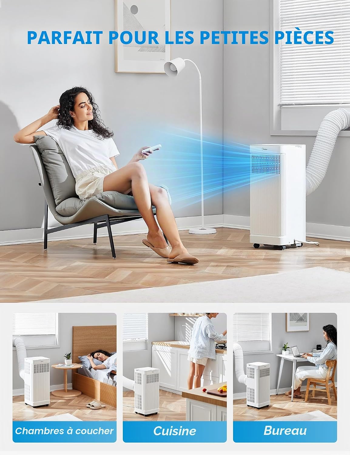 Climatiseur Mobile Connecté MIDEA SmartCool 8500 BTU – Ultra Silencieux