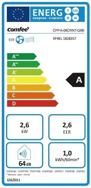 Climatiseur Mobile Connecté COMFEE Breezy Cool 2.6 – 9000 BTU Wi-Fi