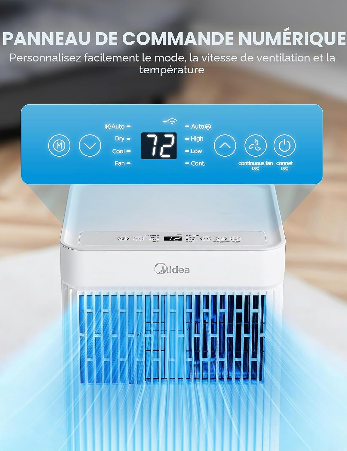 Climatiseur Mobile Connecté MIDEA SmartCool 8500 BTU – Ultra Silencieux