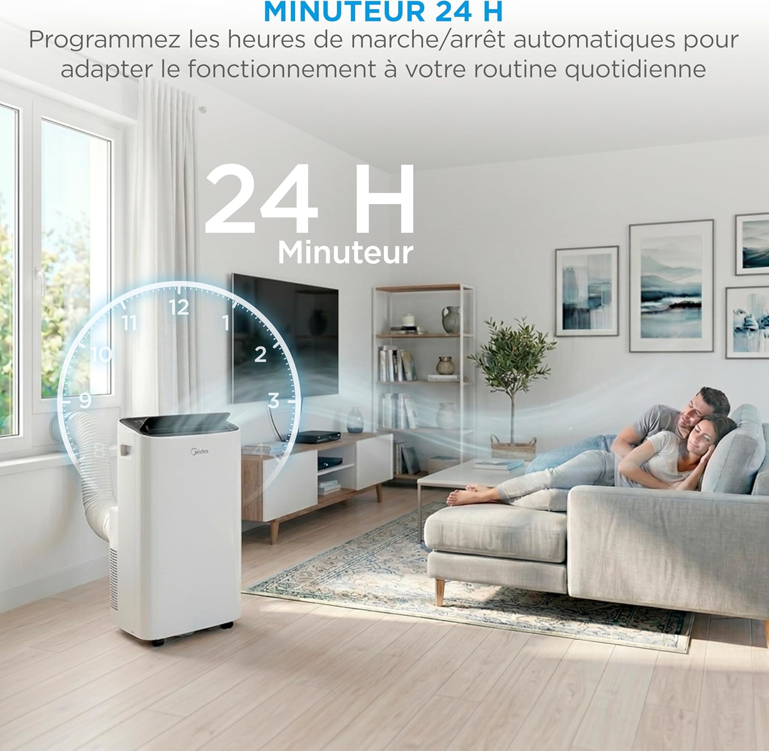 Climatiseur Mobile Réversible MIDEA Arctic Smart 12000 BTU – 4-en-1 Connecté