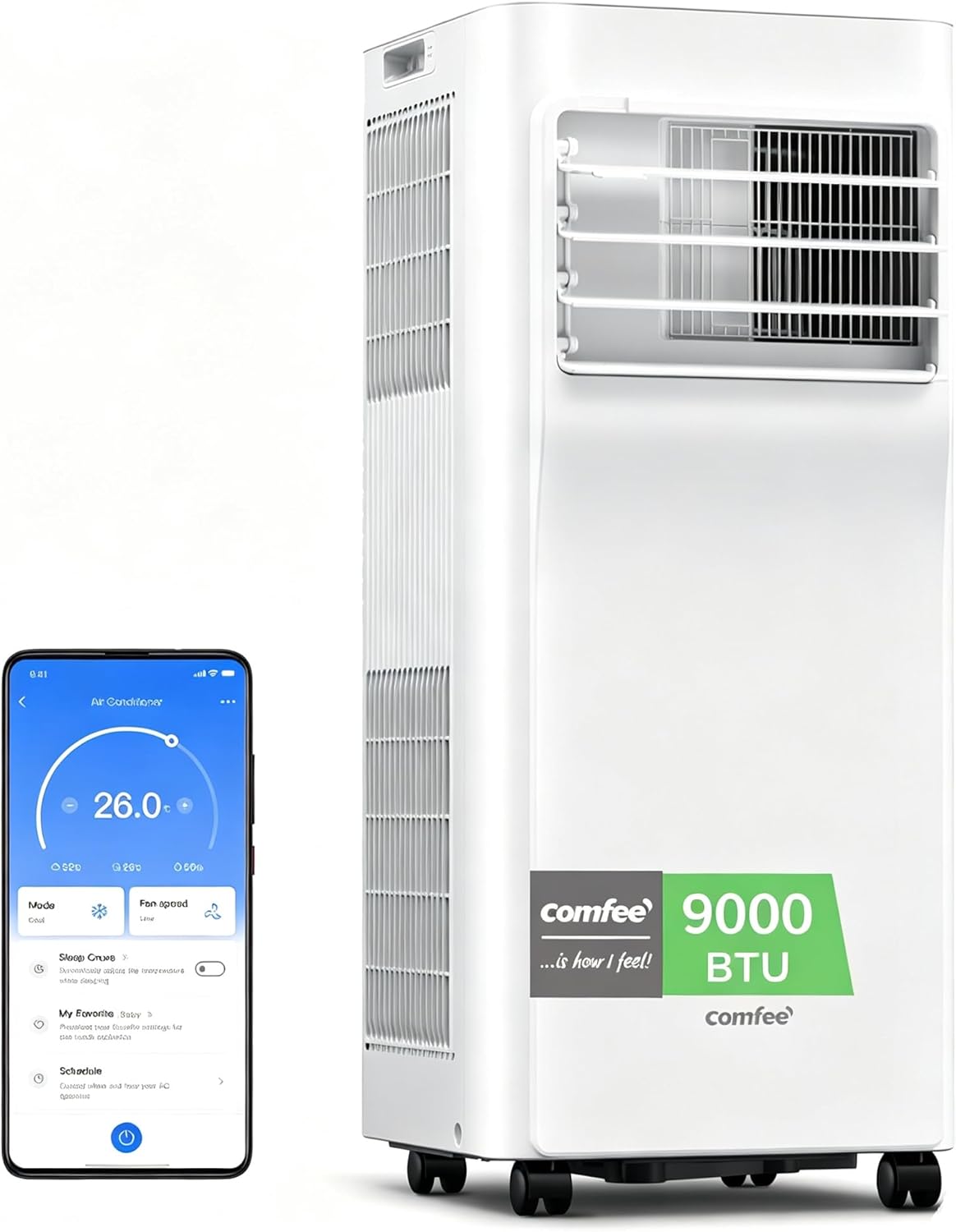 Climatiseur Mobile Connecté COMFEE Breezy Cool 2.6 – 9000 BTU Wi-Fi