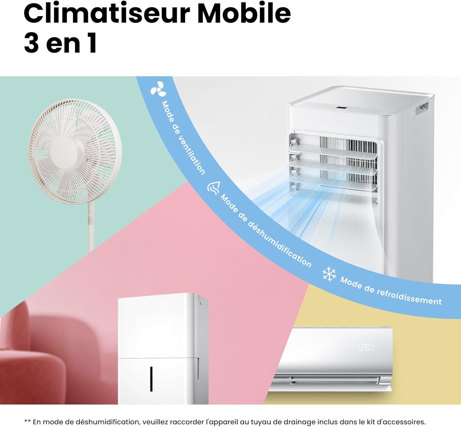 Climatiseur Mobile Connecté COMFEE Breezy Cool 2.6 – 9000 BTU Wi-Fi