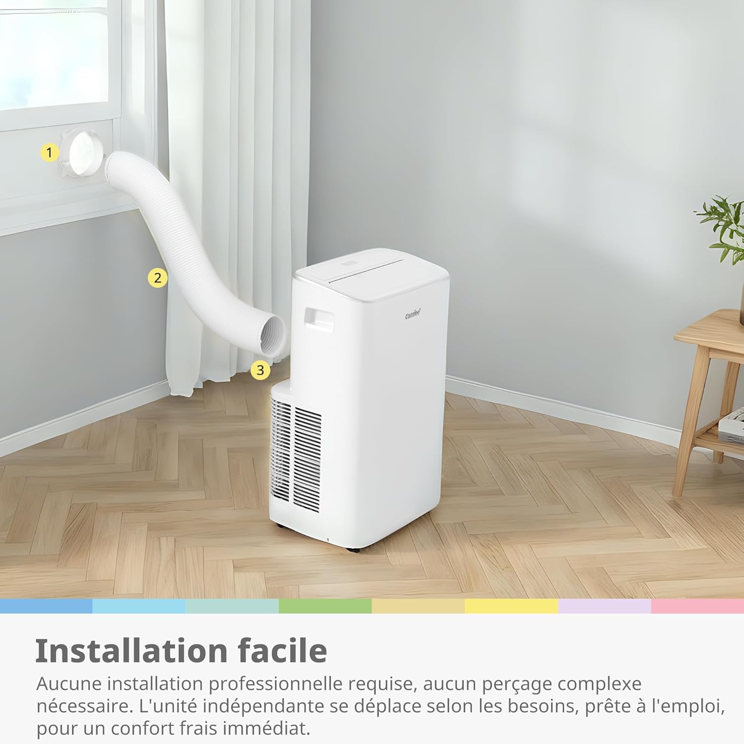 Climatiseur Mobile Connecté COMFEE 12000 BTU – 4-en-1 Chauffage & Climatisation
