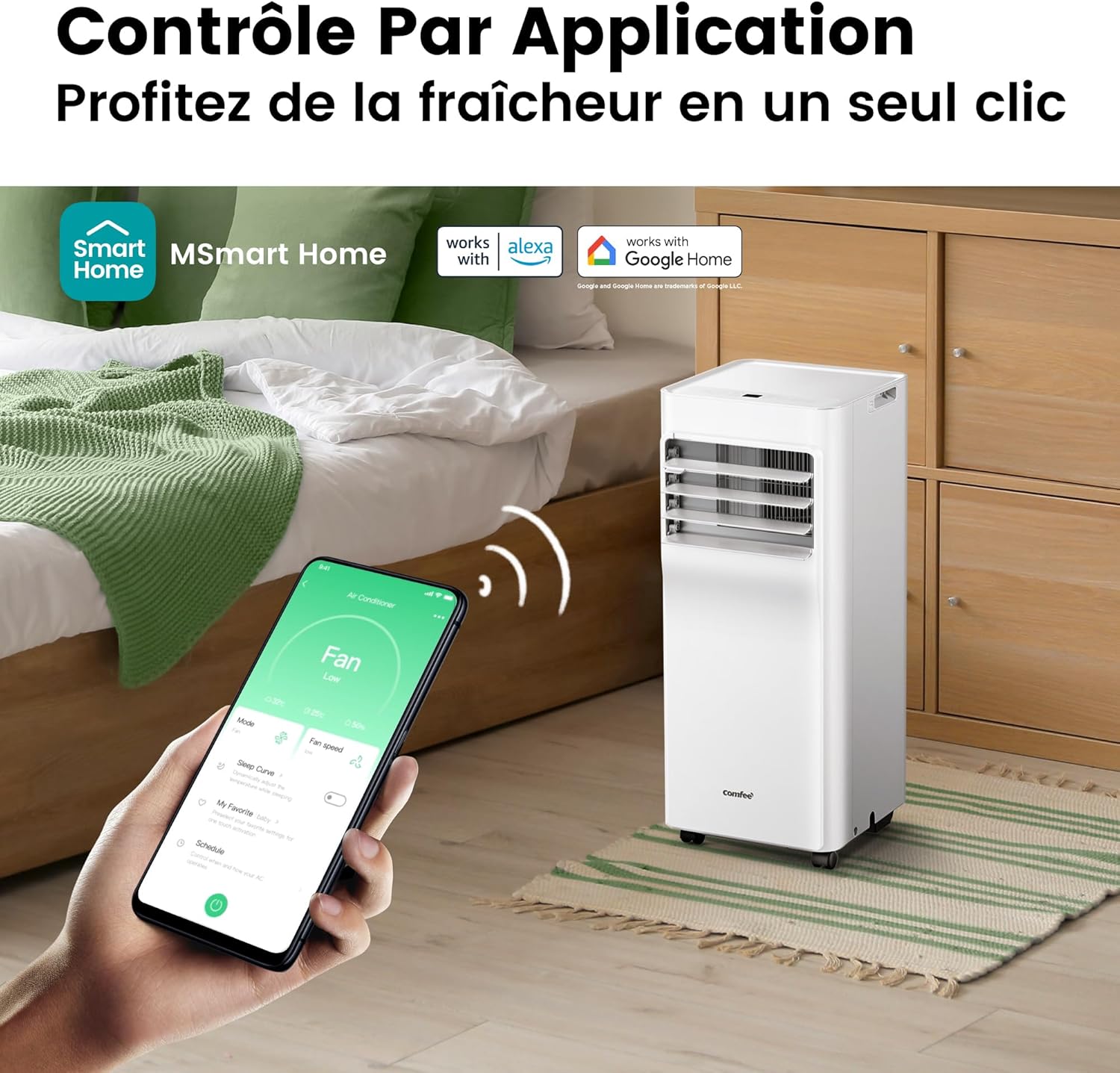 Climatiseur Mobile Connecté COMFEE Breezy Cool 2.6 – 9000 BTU Wi-Fi