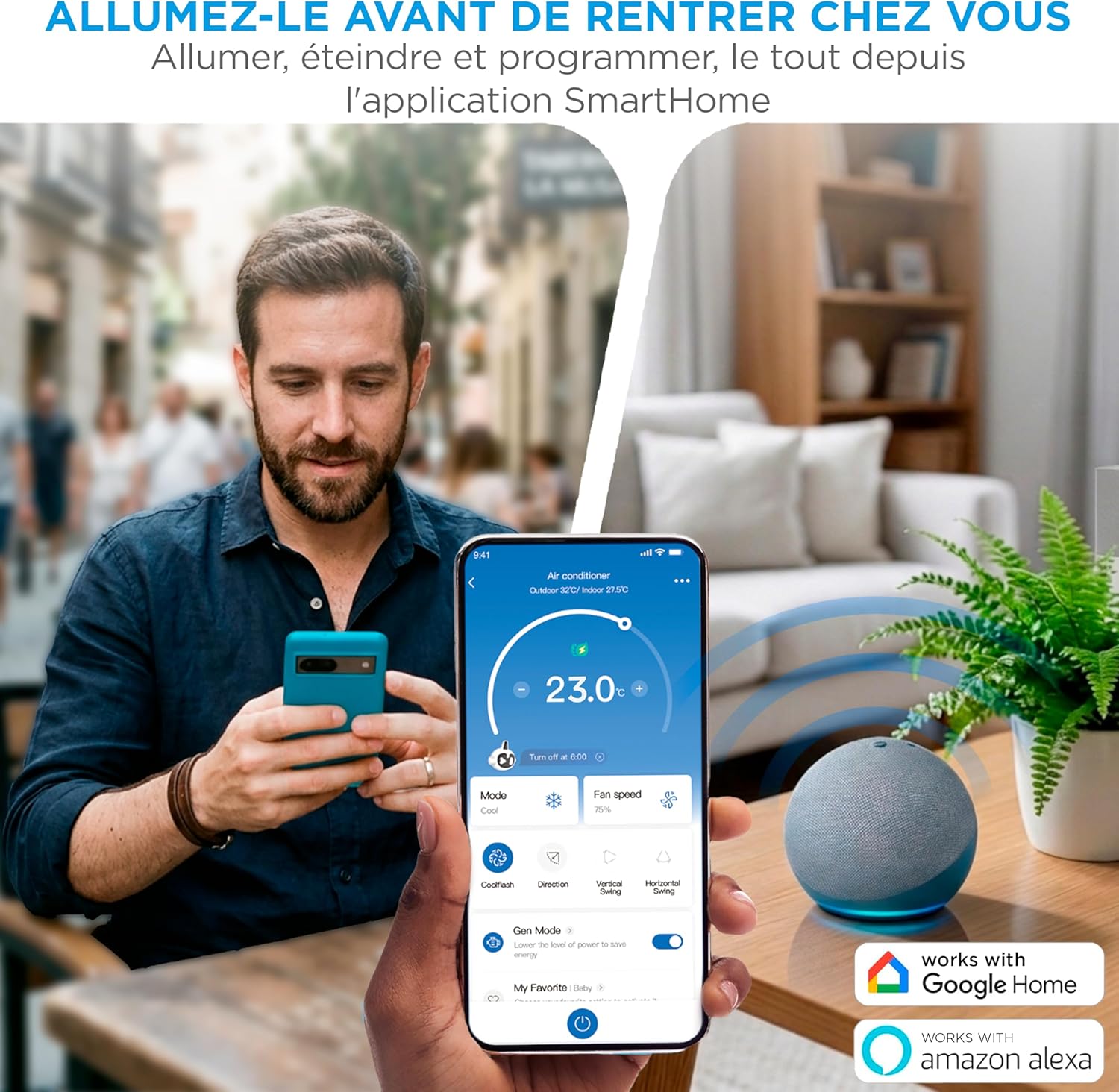 Climatiseur Mobile Réversible MIDEA Arctic Smart 12000 BTU – 4-en-1 Connecté